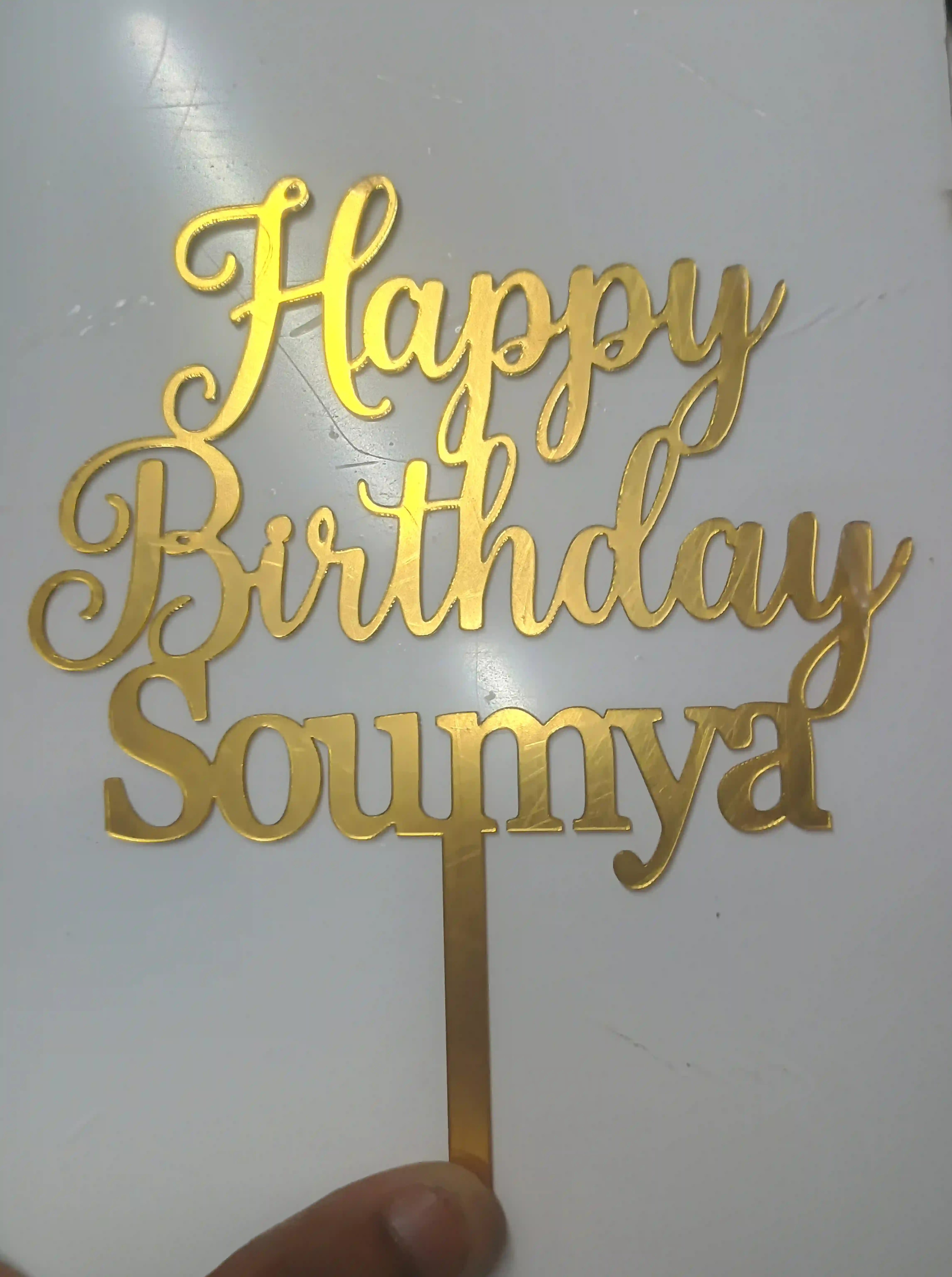 Acrylic birthday cake topper in Vasai