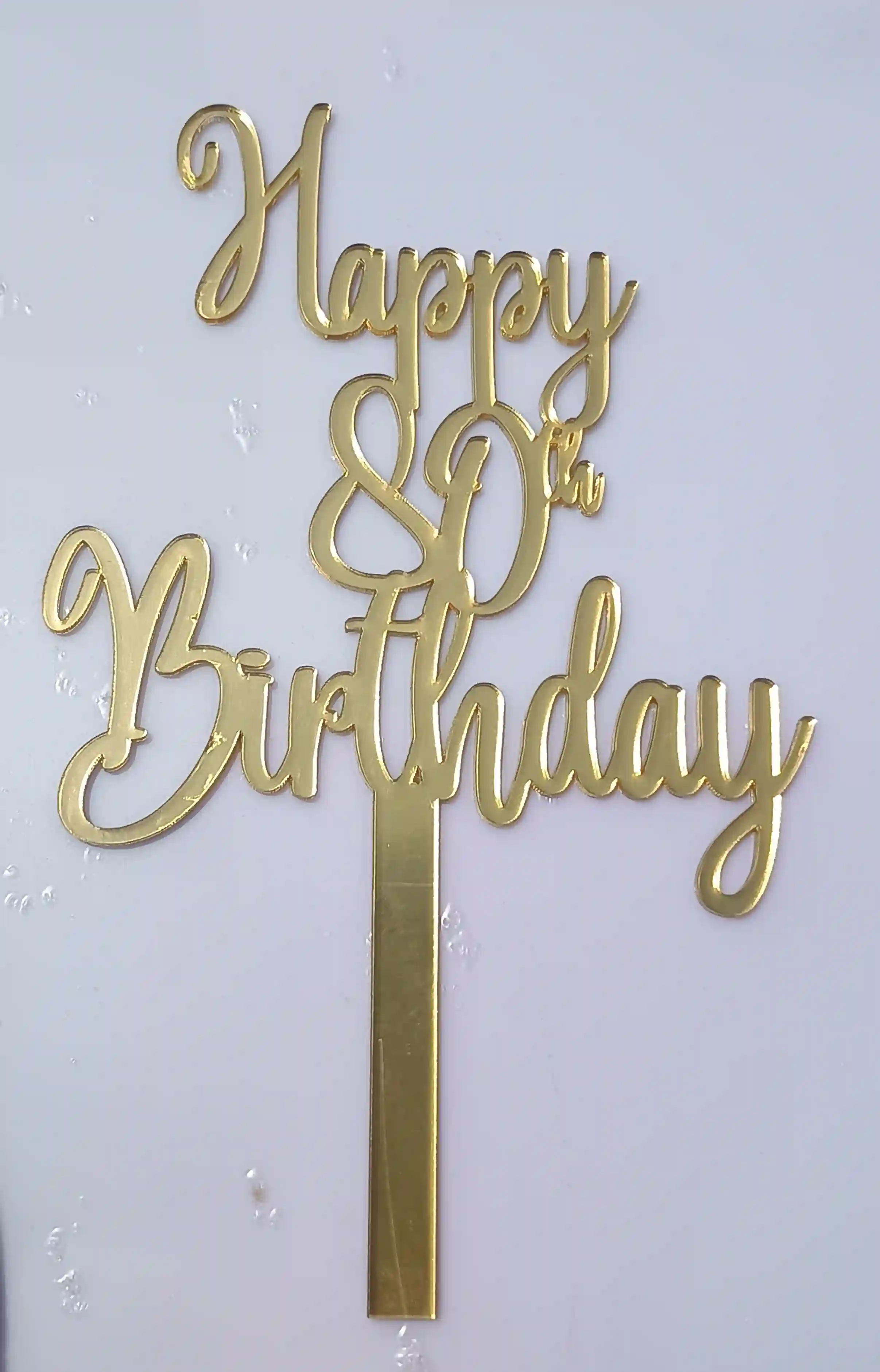 Acrylic happy birthday cake topper in Vasai