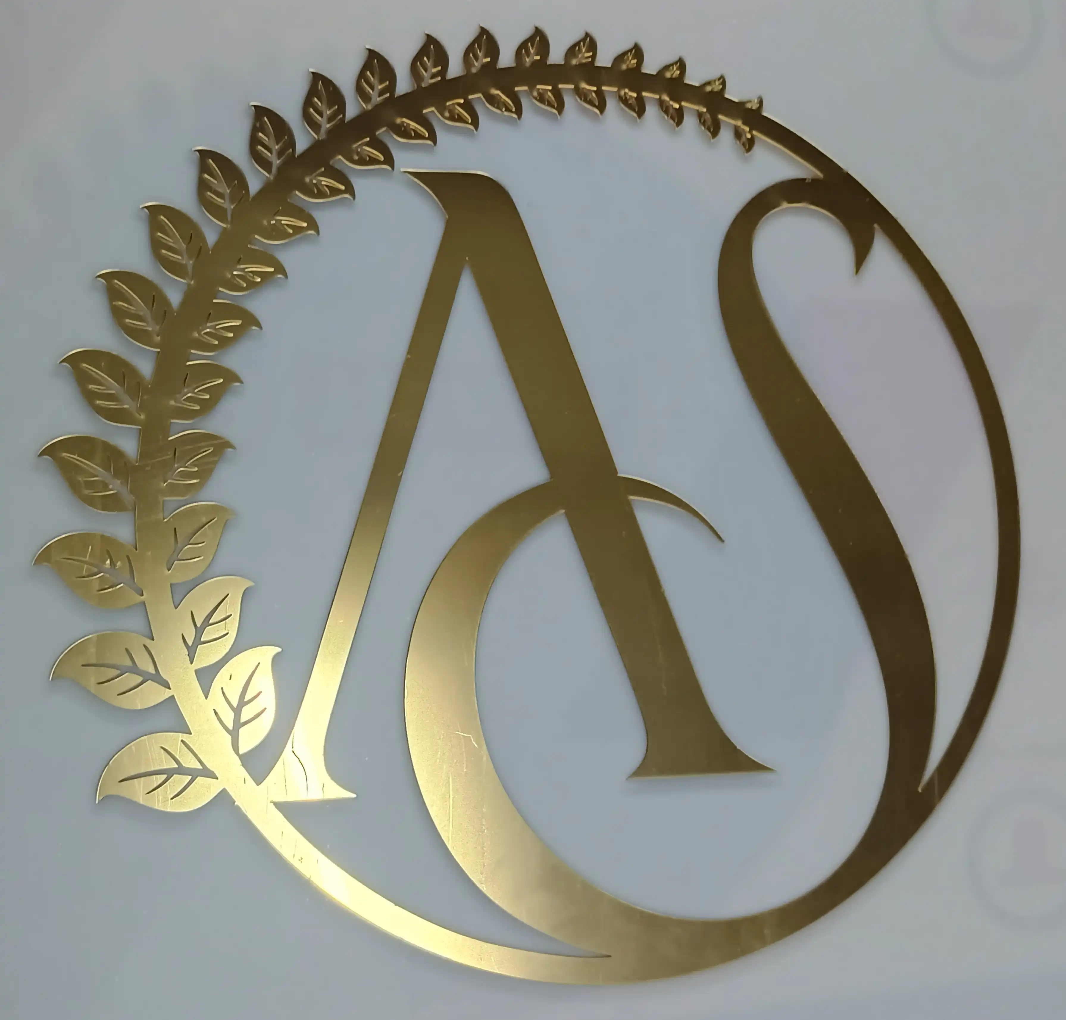 Acrylic laser cutting initials monogram