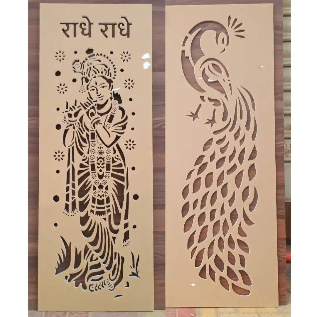 Acrylic Mandir jali laser cutting vasai