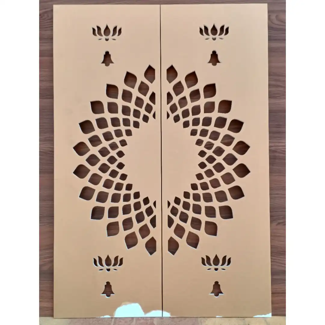 Acrylic Mandir jali door laser cutting