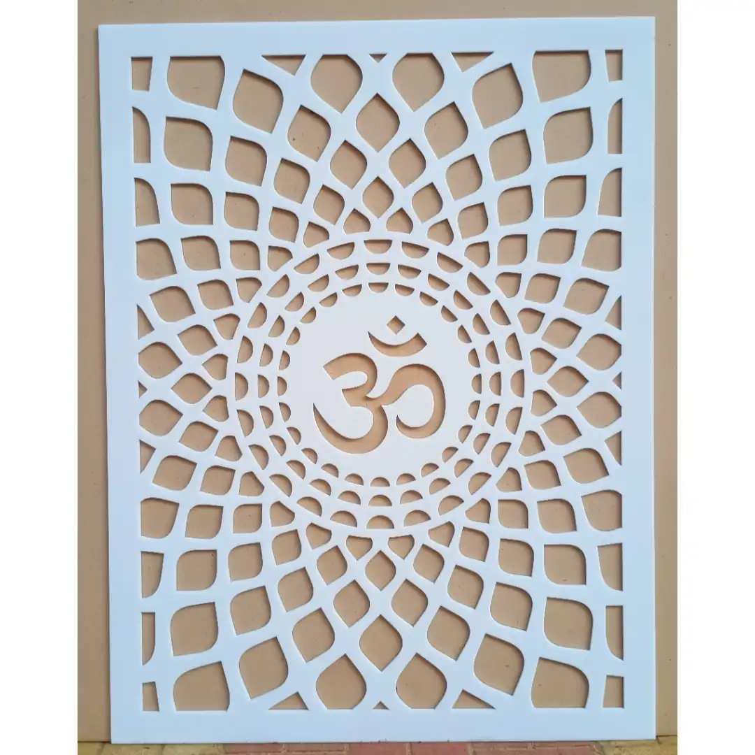 Acrylic Mandir jali laser cutting