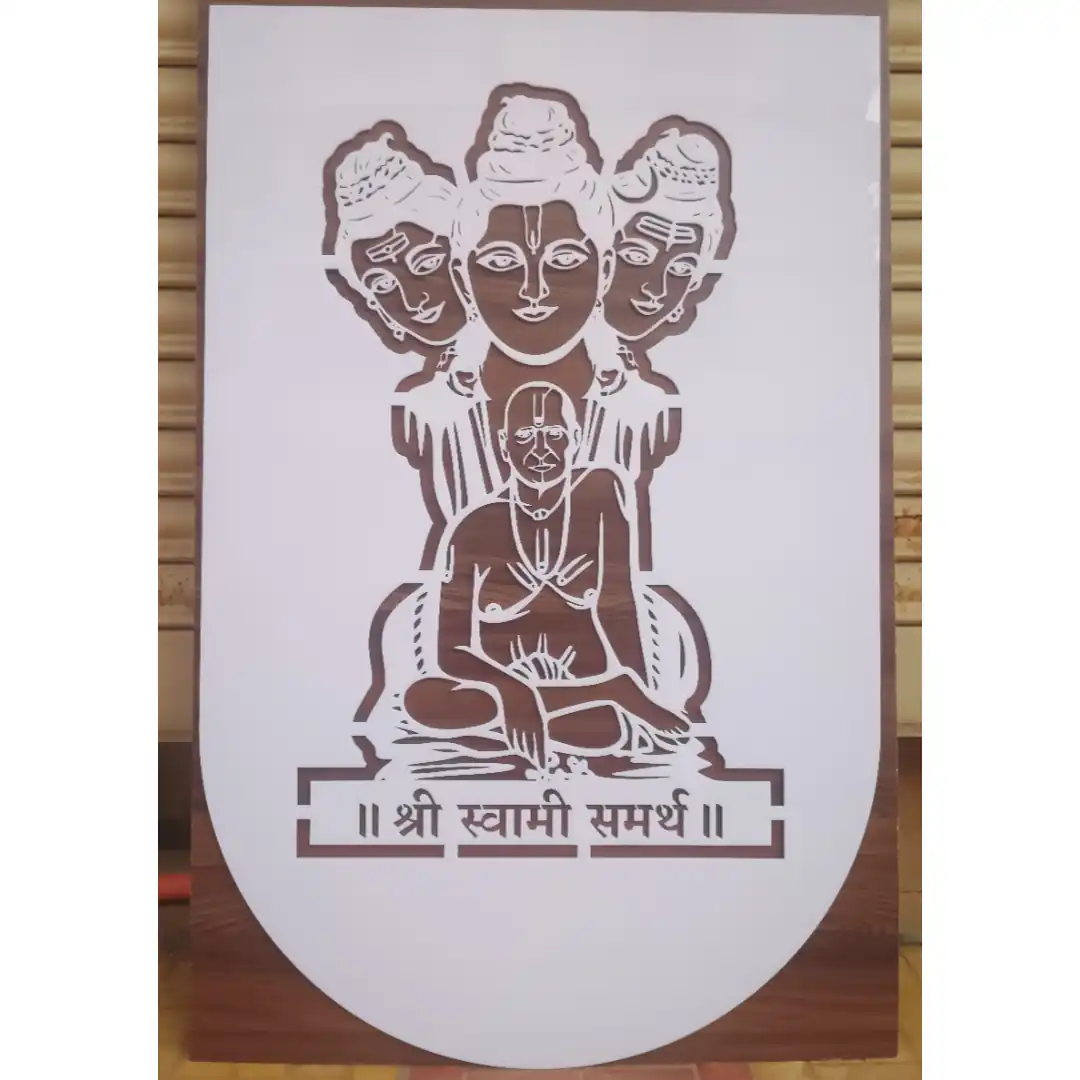Acrylic Mandir jali laser cutting