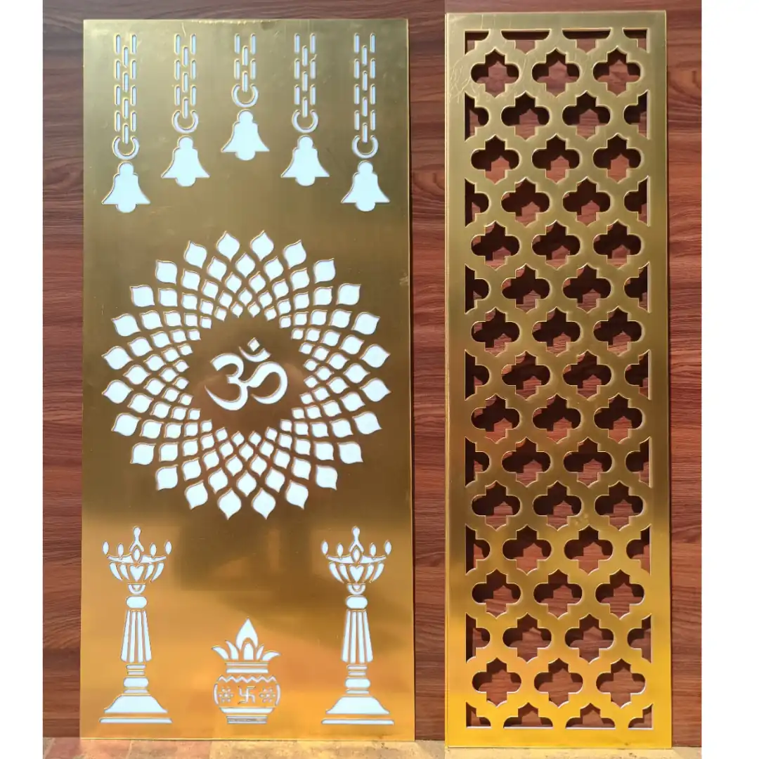 Acrylic Mandir jali laser cutting